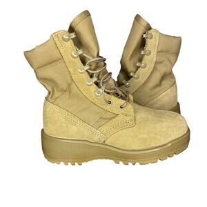 Rocky boots women’s 3.5 Army combat vibran tan high top made usa outdoors hiking